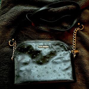 Steve Madden black nautical star purse crossbody leather   used once